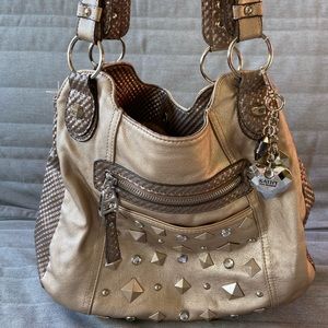 Kathy Van Zeeland Champagne Shoulder Bag